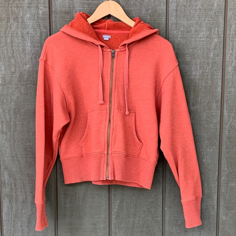 Aerie Soft Orange Zip Hoodie